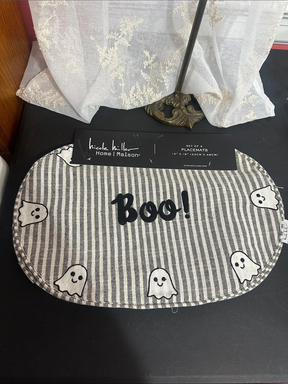 Nicole Miller Halloween cloth boo! 👻 placemats set of 4